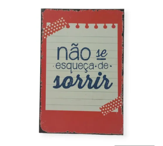 Quadro Placa decorativa de alumínio decoração frases fofo bazar