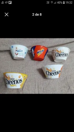 5 Potes de cereais coleção 