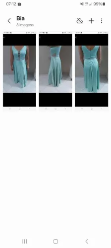 Vestido longo azul claro