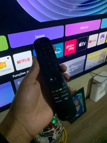 Smart tv 55 4k tela infinita Alexa jogo de ps4  nova no plástico modelo novo da LG 
