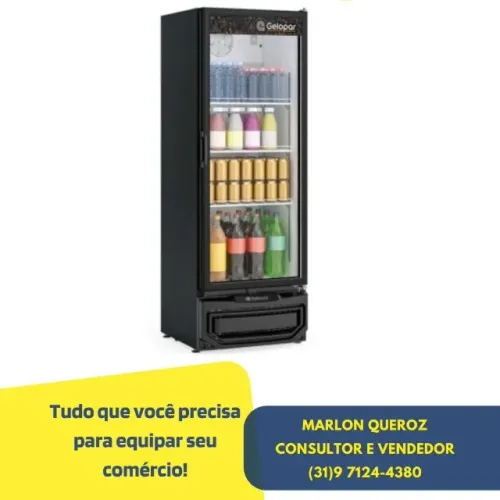 Refrigerador Expositor Gelopar 410L Novo
