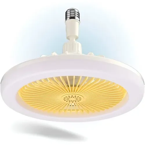 Luminária Ventilador de Teto Luz LED Quarto Sala Iluminação Refrescar