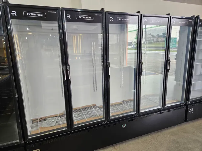 expositor refrigerado 5 portas 3 a -5 graus novo