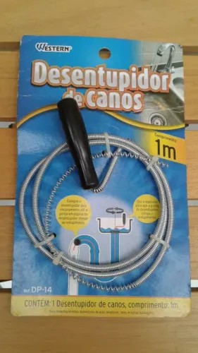 Desentupidor Mola Aço Carbono Manual Pia Ralo 1 Metro