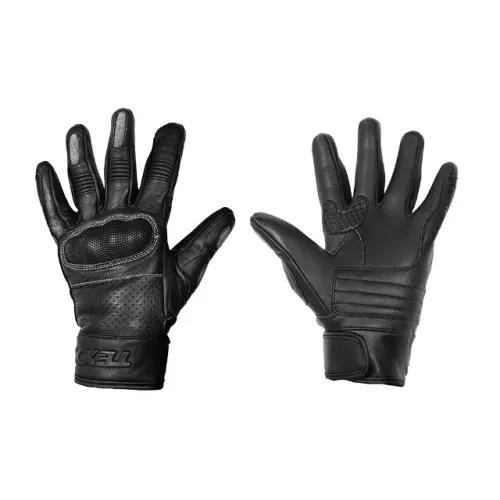 LUVA MOTOCICLISTA COURO UNISSEX TEXX LIBERTY PRETA - CONFORTO E ESTILO - NOVA TAMANHO L