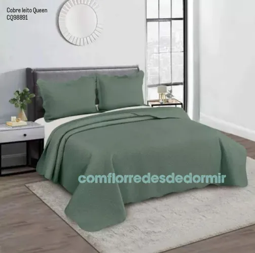 Cobre Leito Queen Casal - Macio e Confortável/Entrega Grátis