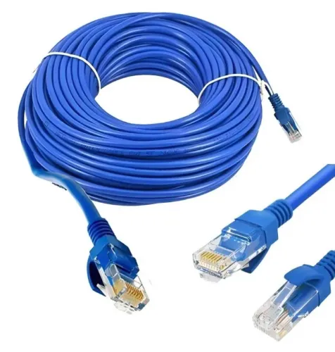 Cabo De Rede Montado Azul Internet 5/10/15/20 Metros Lan Utp Cat5 Rj45 X-Cell Ethernet Cri