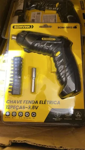 Chave Fenda Elétrica 12 Peças 3.6V - Bomvink