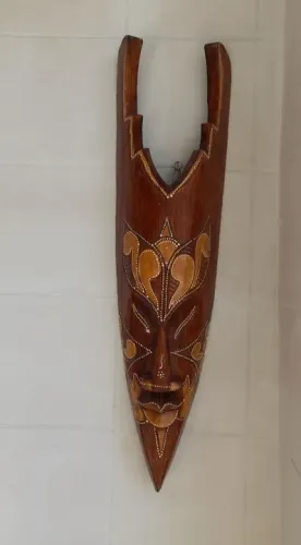 Máscara de Parede Decorativa Indonesiana 