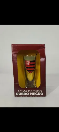 Copo de vidro Flamengo, novo, original, design moderno, confortável, 