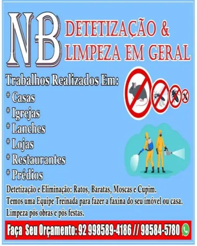 Limpeza e detetizacao em geral