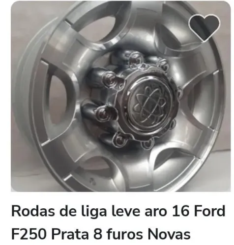 Roda Ford F250 com calora aro 16 prata novas