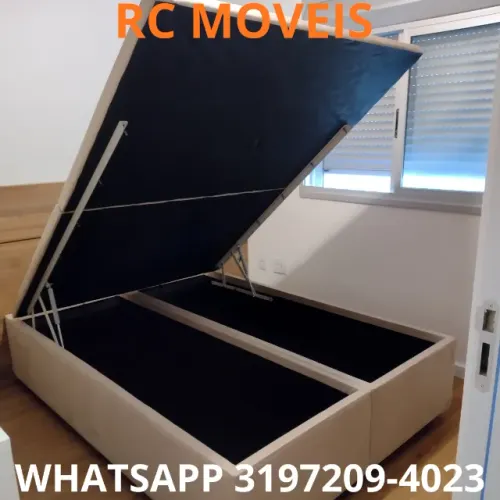 Cama Box Baú Super King 1.93x2.03 - Baú Bipartido Blindado