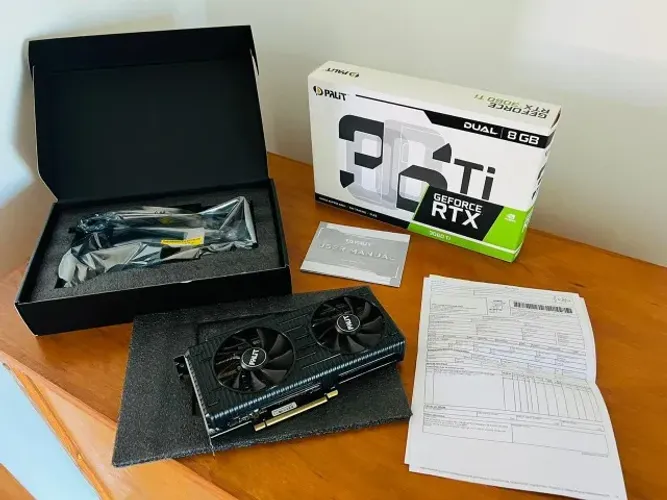 Placa de video palit geforce rtx 3060 ti 8gb gddr6 256 bits Completa