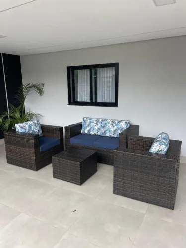 Conjunto de sofá design quadrado - 2 lugares