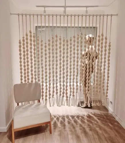 Cortina de espiral Macrame 