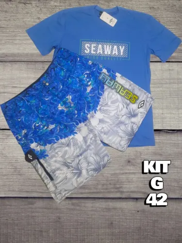 Kit Seaway: Camiseta e Bermuda de Praia