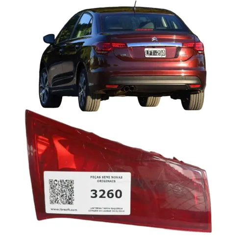 Lanterna Tampa Esquerda Citroen C4 Lounge 2013/2016. Etq3260