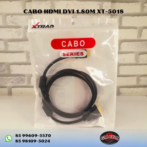 Cabo HDMI DVI 1.80M XT-5018 - Novo