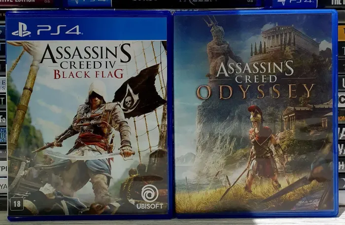 Jogos Ps4 Combo Assassins Creed Black Flag  + Assassins Creed Odyssey (Em Português)