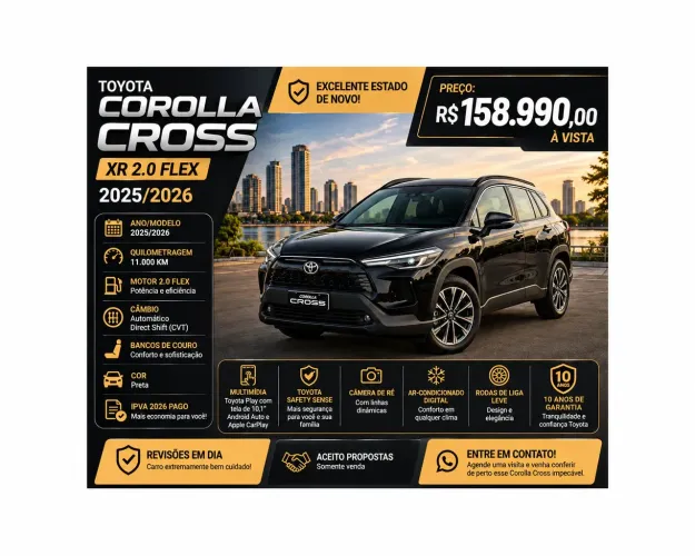 Toyota Corolla Cross XR 2.0 16V Flex AUT 2026
