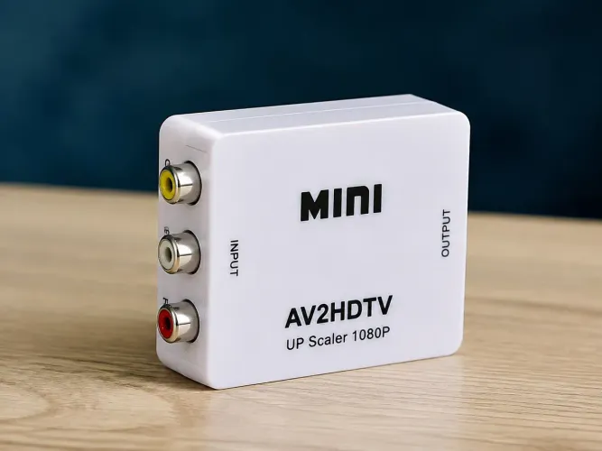 Conversor AV RCA para HDMI 1080p Mini Adaptador