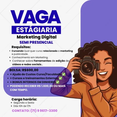 VAGA ESTÁGIO MARKETING