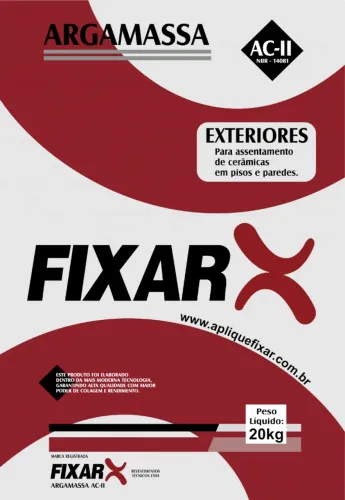 Argamassa AC-II FIXAR 20KG - R$16,90 a unidade.
