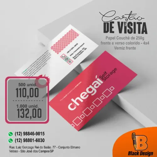 Cartão de Visita Frente e verso colorido