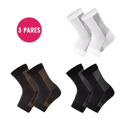 3 pares de meias para pés para inchaço edema neuropatia fasceite plantar