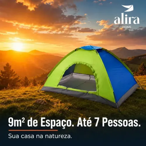 Barraca 7 pessoas de Camping 3X3 metros Cabana Nova