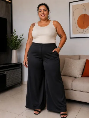 Calça Wide leg Plus Size