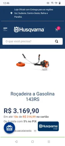 Roçadeira husqvarna 143r2
