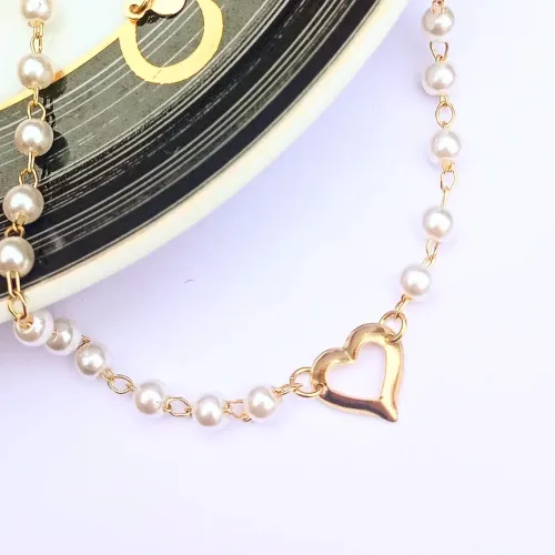 Pulseira Folheada Ouro Pérolas Sintéticas 