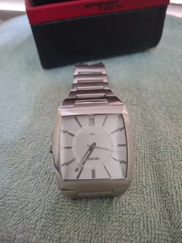 Relógio masculino pulseira em aço