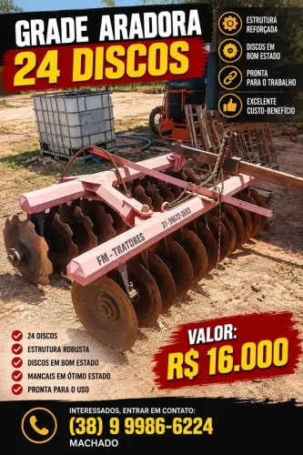 Grade Aradora 24 discos