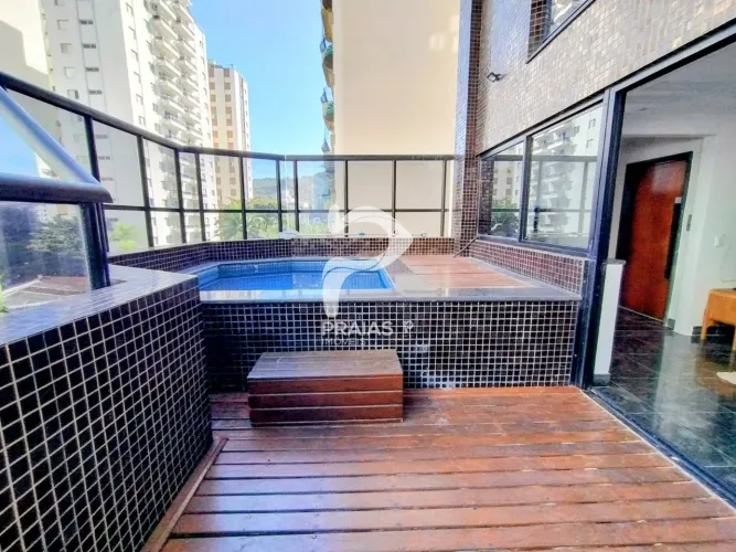 Apartamento Duplex com piscina, 4 dormitórios, Pitangueiras, Guarujá