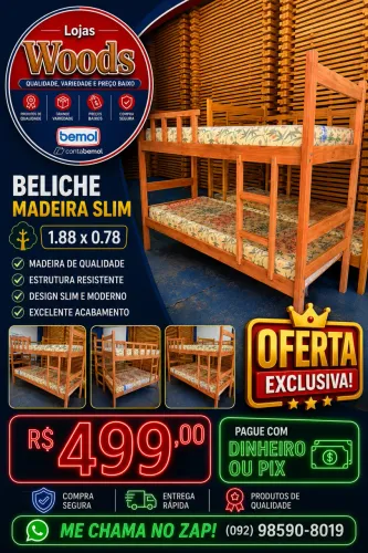 Beliche Madeira R$ 499,00 Novo no acabamento verniz 