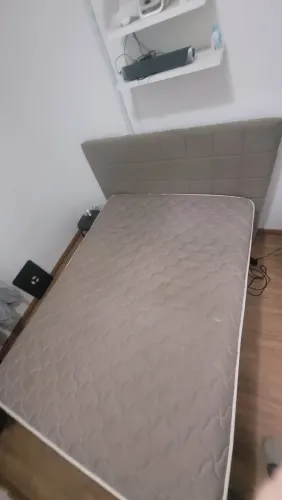 Conjunto Cama casal com base box e cabeceira