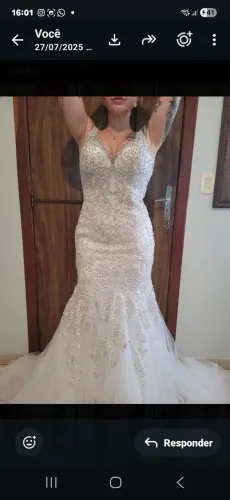 Vendo vestido de Noiva lindo! Tamanho 38.