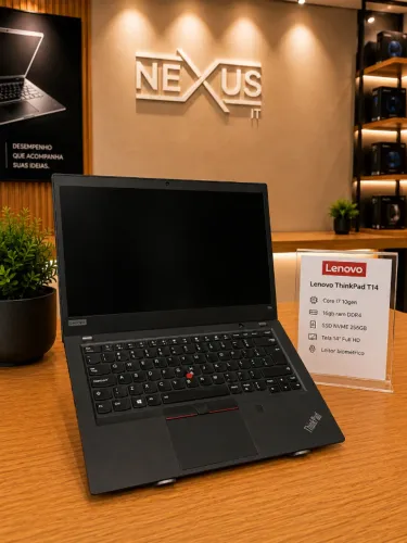 Notebook Lenovo ThinkPad T14 - Core i7 | 10º geração | 256GB SSD | 16GB DDR4 | 14'' 