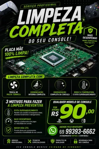 Limpeza de consoles