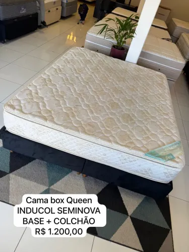 Cama box Queen size INDUCOL SEMINOVA - ENTREGO