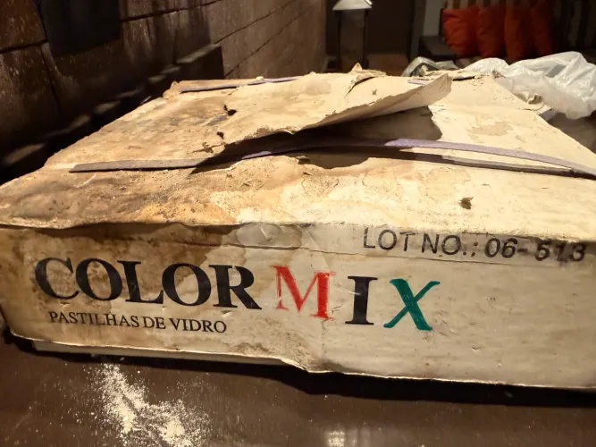Pastilhas De Vídeo Color Mix Azul 4,4 Metros Quadrados