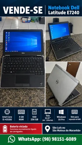 Notebook Dell Latitude E7240 i5 | 4GB RAM | SSD 256GB