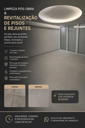 Limpeza pós obra, pisos encardidos e rejuntes !! 