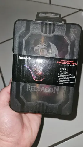 Mouse Gamer Redragon Infernal Dragon Ryu, RGB, 16000DPI, 8 Botões, Preto - ID711