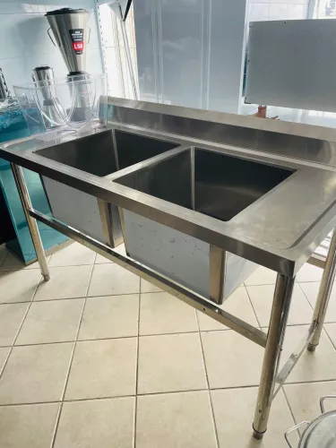 MB Pia industrial inox 2 Cubas 1.50x70
