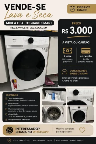 Lava e Seca (Com Garantia de 1 Ano)