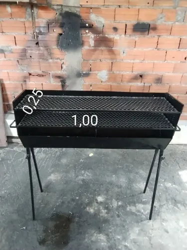 Churrasqueira para espetinhos - duas grelhas de inox